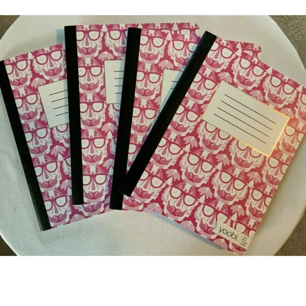Composition Notebooks (x4) 100 Sheets College Rule Back To School YOOBI NEW